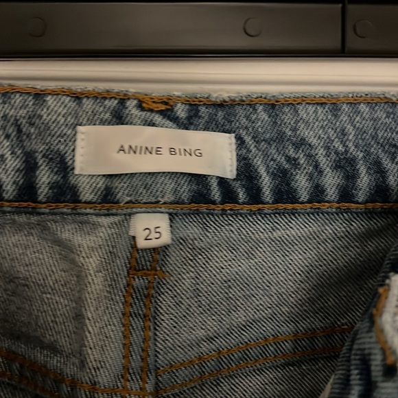 Anine Bing high rise straight leg ripped jeans - Picture 4 of 10